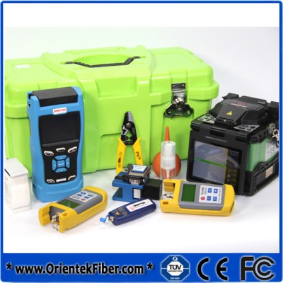 Splicer+OTDR Combo T37 Fusion Splicing Machine + T303 Singlemode OTDR, 1310/1550nm + Power Meter + Light Source + VFL